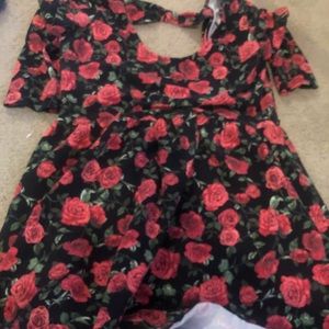 Black rose dress